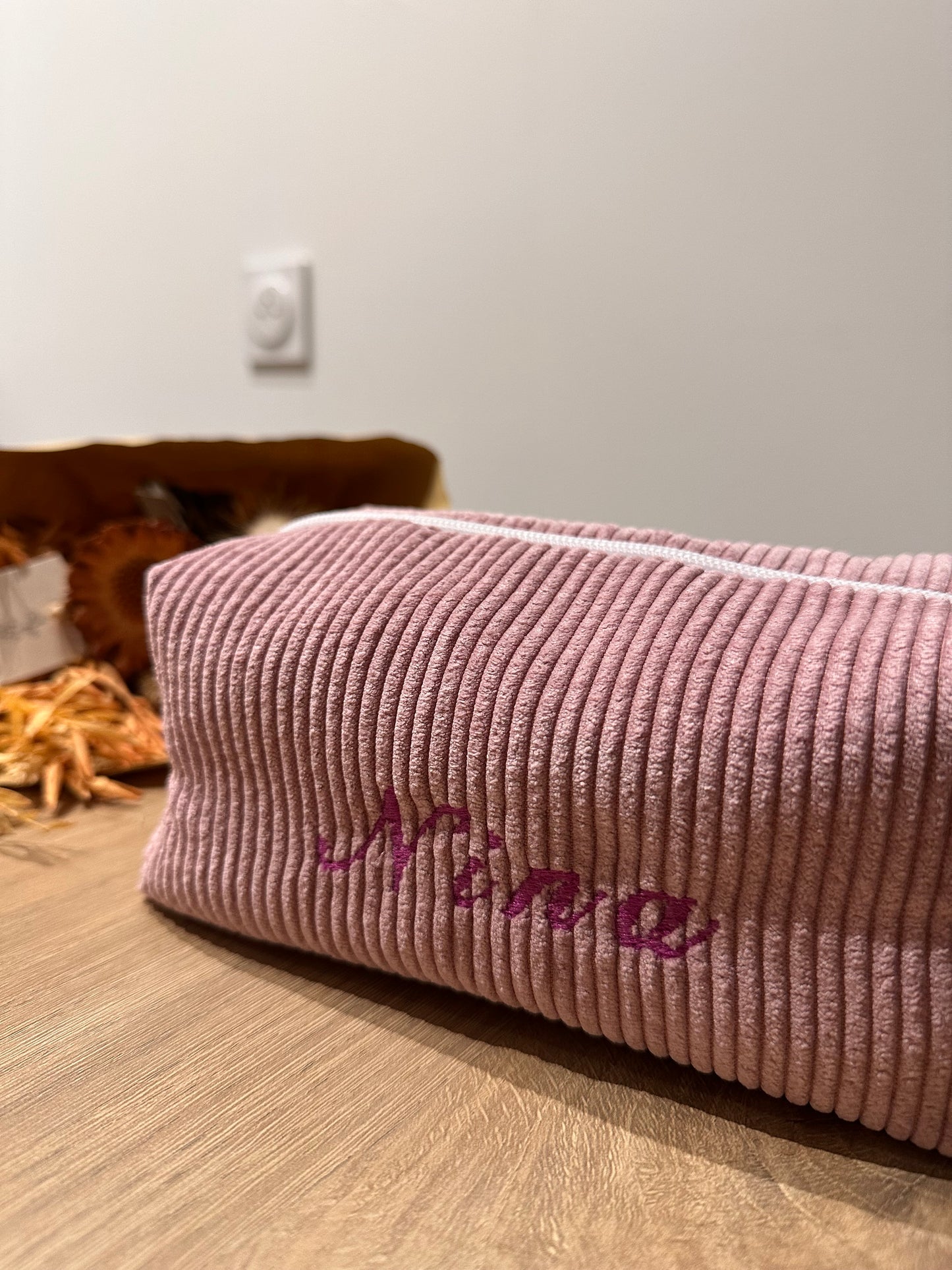 Trousse de toilette grand format rose