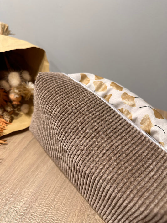 Trousse de toilette grand format beige